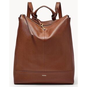 Fossil Elina convertible leather backpack brown new $330 Retail